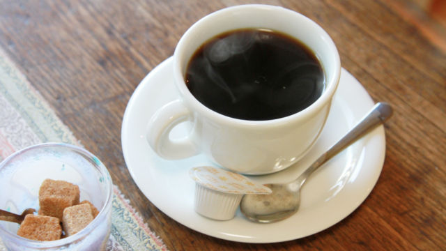 Cafe海遊魚さん 滝の不動尊の湧き水で入れたコーヒ